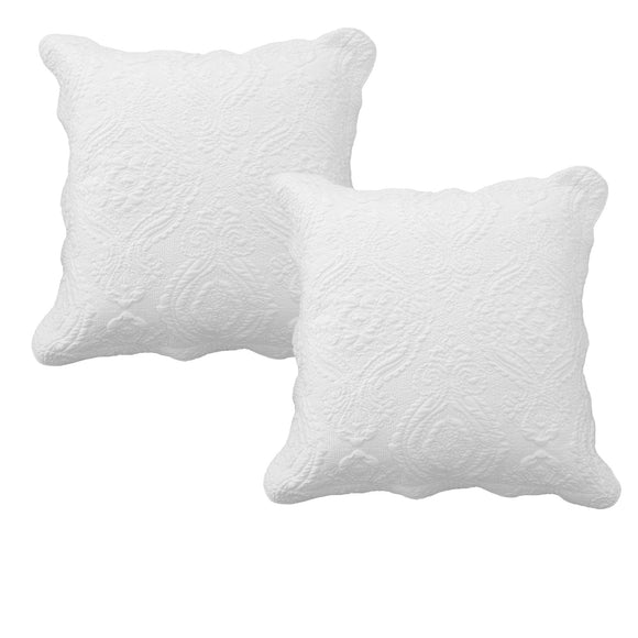 NNEDSZ Bianca Elegance Pair of Cordelia White European Pillowcases