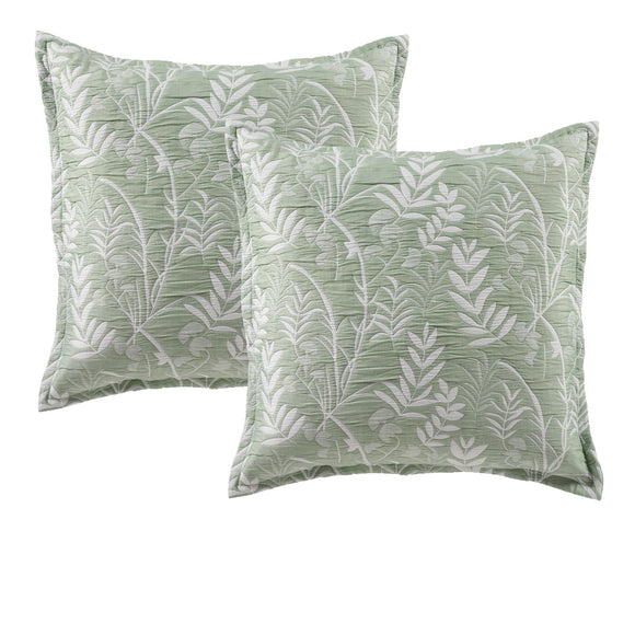 NNEDSZ Pair of Eden Sage European Pillowcases