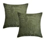 NNEDSZ Bianca Pair of Navarro Olive European Pillowcases 65 x 65cm