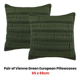 NNEDSZ Pair of Vienna Green European Pillowcases