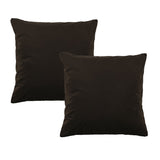 NNEDSZ Bianca Pair of Vivid Coordinates Velvet European Pillowcases Chocolate 65 x 65cm
