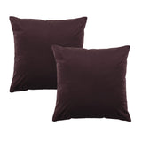 NNEDSZ Bianca Pair of Vivid Coordinates Velvet European Pillowcases Plum 65 x 65cm