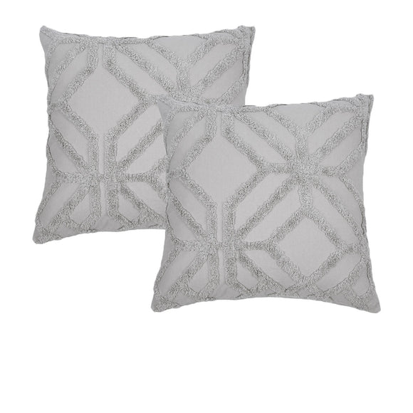 NNEDSZ Bianca Pair of Willow Silver European Pillowcases