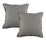 NNEDSZ Bianca Pair of Zaria Taupe European Pillowcases 65 x 65cm