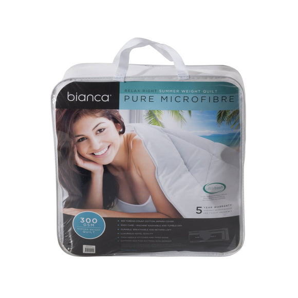 NNEDSZ Bianca 300GSM Relax Right Summer Microfibre Quilt Single