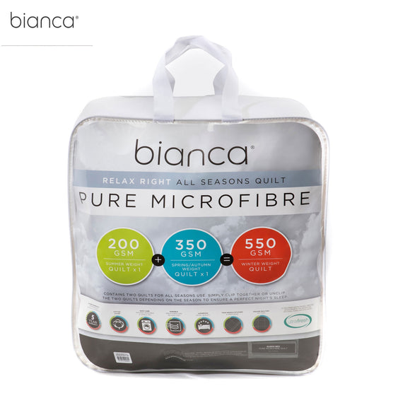 NNEDSZ Bianca Pure Microfibre All Seasons Quilt Single
