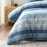 NNEDSZ Bianca Amata Blue Cotton Sateen Quilt Cover Set Queen