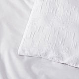 NNEDSZ Bianca Cosmo White Soft Chenille Geometric Quilt Cover Set Queen