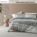 NNEDSZ Bianca Drake Green Cotton Sateen Quilt Cover Set King