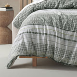 NNEDSZ Bianca Drake Green Cotton Sateen Quilt Cover Set King