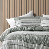 NNEDSZ Bianca Drake Green Cotton Sateen Quilt Cover Set Super King