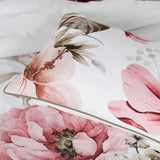 NNEDSZ Bianca Eliana White Floral Printed Cotton Sateen Quilt Cover Set King