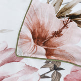 NNEDSZ Bianca Eliana White Floral Printed Cotton Sateen Quilt Cover Set King