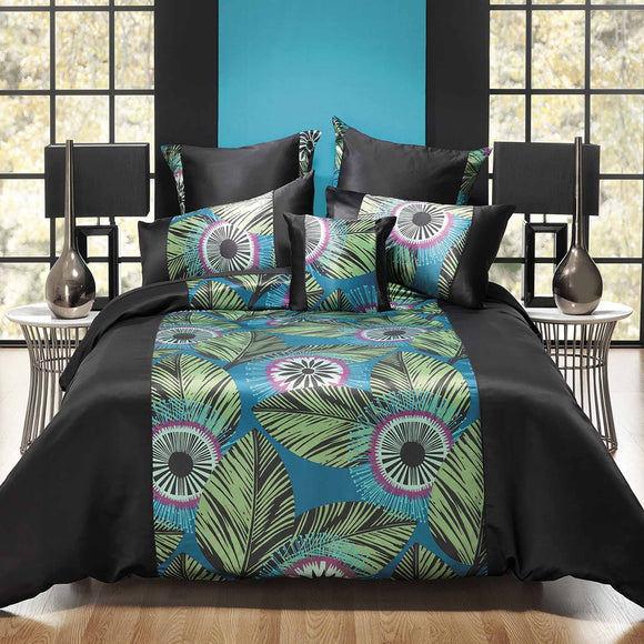 NNEDSZ Bianca Kebo Black Quilt Cover Set King