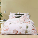 NNEDSZ Bianca Layla White Floral Printed Cotton Sateen Quilt Cover Set King