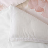NNEDSZ Bianca Layla White Floral Printed Cotton Sateen Quilt Cover Set Queen