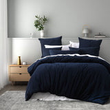 NNEDSZ Lebron Indigo Polyester Quilt Cover Set Super King
