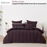 NNEDSZ Bianca Malua Grape Jacquard Striped Quilt Cover Set Queen