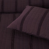NNEDSZ Bianca Malua Grape Jacquard Striped Quilt Cover Set Super King