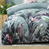 NNEDSZ Mika Green Cotton Sateen Quilt Cover Set King
