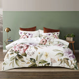 NNEDSZ Bianca Minette White Cotton Sateen Quilt Cover Set Queen
