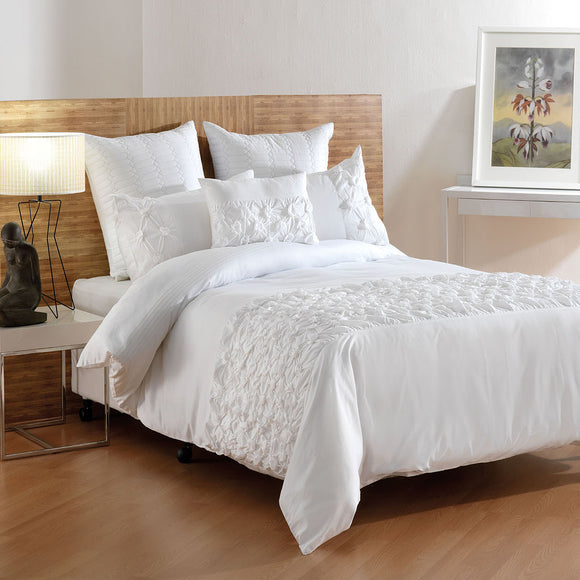 NNEDSZ Bianca Miranda White Quilt Cover Set King
