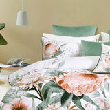 NNEDSZ Bianca Sariya White Cotton Sateen Quilt Cover Set Queen