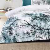 NNEDSZ Bianca Sherbrooke White Cotton Sateen Quilt Cover Set Queen