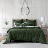 NNEDSZ Forest Green Cotton Waffle Quilt Cover Set King