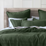NNEDSZ Forest Green Cotton Waffle Quilt Cover Set King