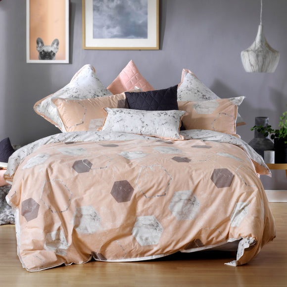 NNEDSZ Bianca Zola Pink Quilt Cover Set Queen