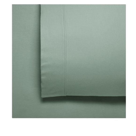 NNEDSZ Bianca Fletcher Flannelette Cotton Sheet Set Sage Single
