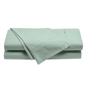 NNEDSZ Bianca Heston Cotton Percale Sheet Set Sage King