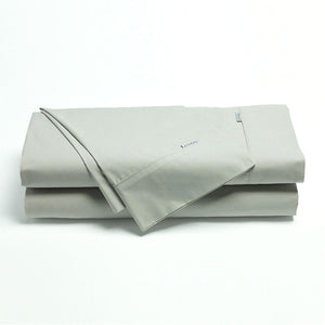 NNEDSZ Bianca Heston Cotton Percale Sheet Set Silver Queen