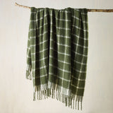 NNEDSZ Maldon Faux Mohair Large Throw Rug 150 x 220 cm Forest Green