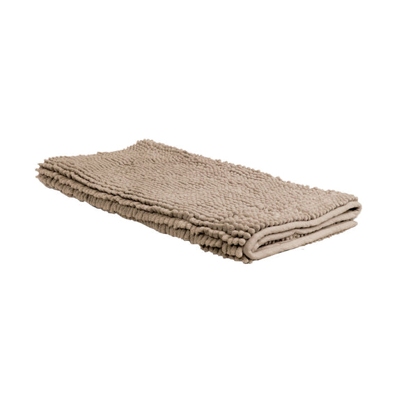 NNEDSZ Chenille Toggle Bath Mat 50 x 80cm Taupe