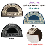 NNEDSZ Newton Half Moon Floor Mat 50 x 80cm Black
