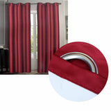 NNEDSZ Emporio Hudson Pair of Coated Back Blockout Eyelet Curtains 137 x 213cm each Cherry Red (Labelled as Burgundy)