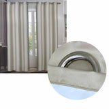 NNEDSZ Emporio Hudson Pair of Coated Back Blockout Eyelet Curtains 137 x 213cm each Taupe (Labelled as Ivory)