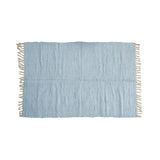 NNEDSZ Large Chindi Cotton Handmade Floor Mat with Tassels 90 x 150 cm Sky