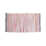 NNEDSZ Tonal Chindi Cotton Handmade Floor Mat with Tassels 70 x 120 cm Bright Multi