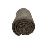 NNEDSZ Solid Colour Soft Coral Fleece Throw Rug 127 x 152 cm Walnut