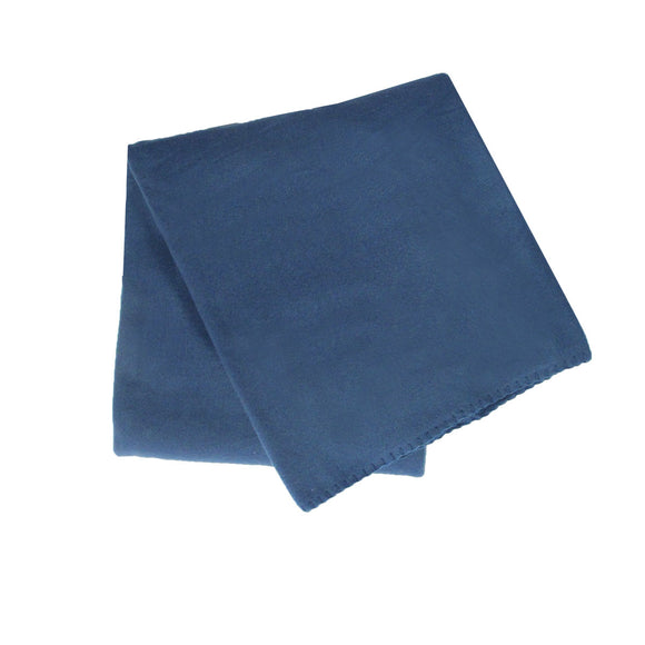 NNEDSZ 180GSM Extra Large Polar Fleece Throw Blanket 150 x 200cm Steel Blue