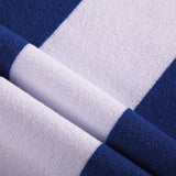 NNEDSZ 400GSM Cabana Stripe Cotton Polyester Beach Towel Blue