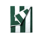 NNEDSZ 400GSM Cabana Stripe Cotton Polyester Beach Towel Dark Green