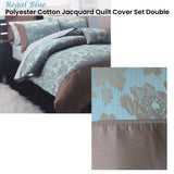 NNEDSZ Regal Blue Polyester Cotton Quilt Cover Set Double