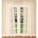 NNEDSZ Pair of Sheer Mosquito Net Tab Top Curtains 150 x 240 cm Cream