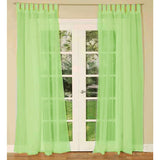 NNEDSZ Pair of Sheer Mosquito Net Tab Top Curtains 150 x 240 cm Lime