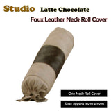 NNEDSZ Studio Latte Chocolate Faux Leather - Neckroll Cover