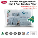 NNEDSZ Easyrest BioFresh Allergy Sensitive High &amp; Firm Standard Pillow 66 x 41 x 5cm